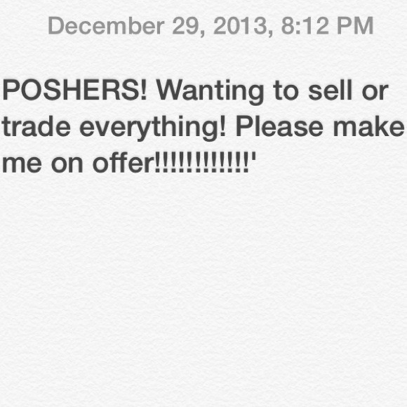 Sale, Trade, Negotiate