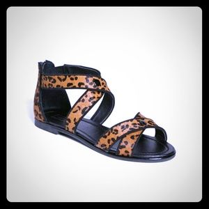 TOPSHOP faux hair animal sandals