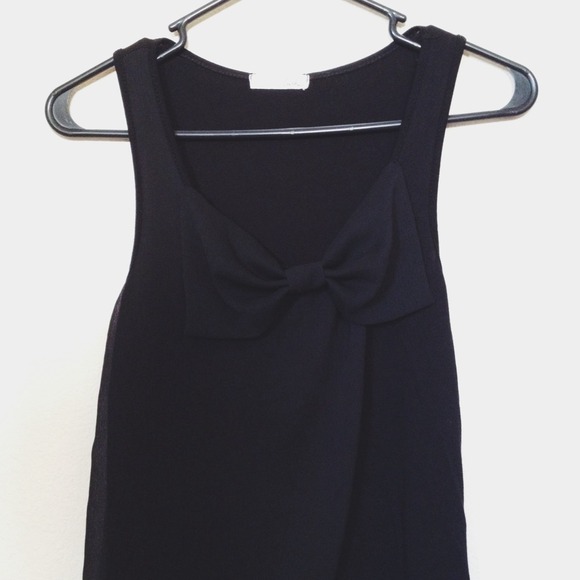 Lush Black Bow Shirt