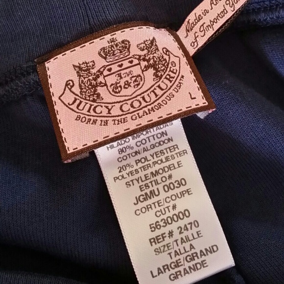 Juicy Couture Navy Blue Terry Cloth Comfy Pants - Picture 4 of 4