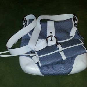 Authentic Coach criss body w/ matching wristlet