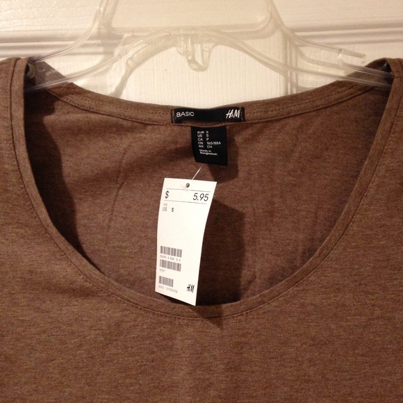 H&M Basic scoop neck top - brown - Picture 2 of 2