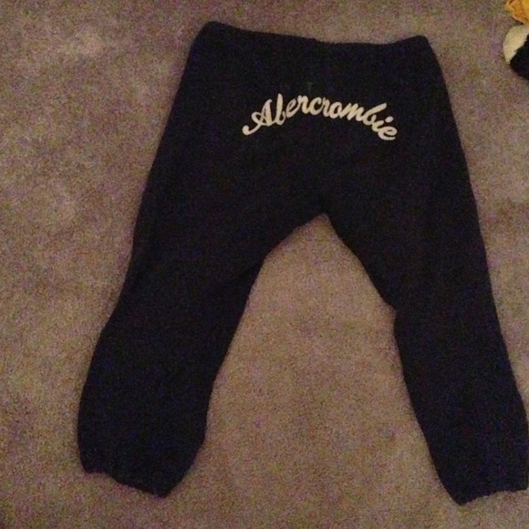 Navy Blue Abercrombie roll up sweat pants