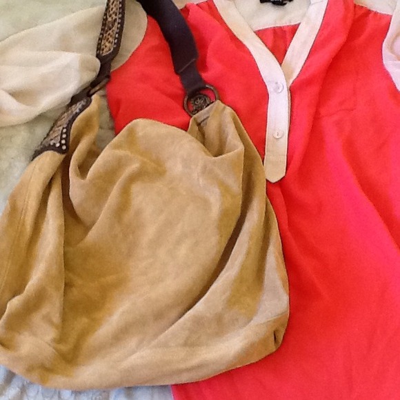 🚫HOLD🚫🐂Suede Leather Bag Made in USA! NWOT - Picture 3 of 4