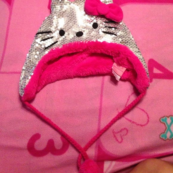 Pink sparkle winter hat!!