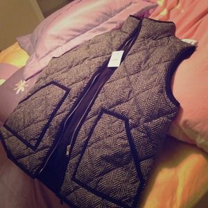 NWT Herringbone Jcrew Vest