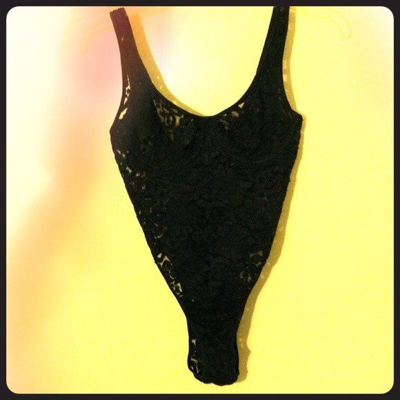 One piece lace body suite