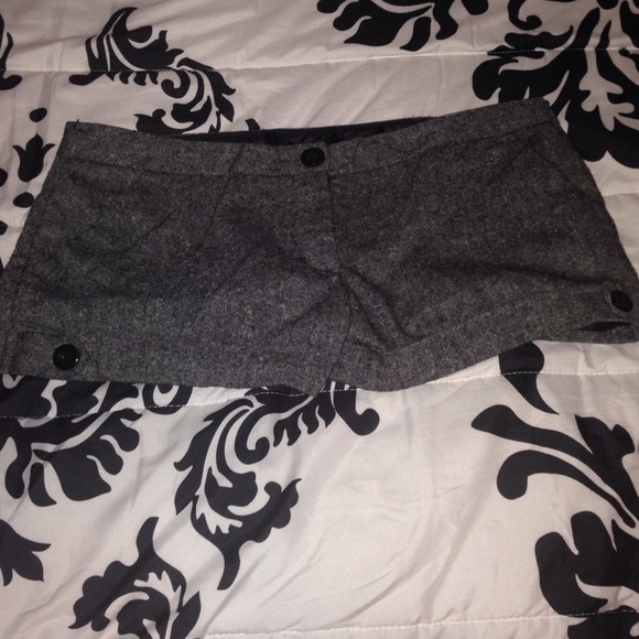 Black & white "tweed" shorts