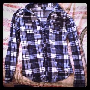 Long Sleeve Plaid Button-up Shirt
