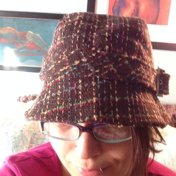 Brown/ Multi-colored Bucket Hat