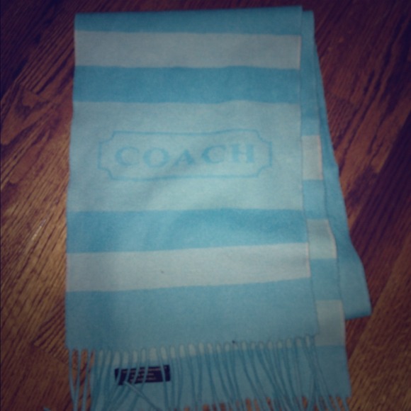 Authentic Coach blue scarf mint condition