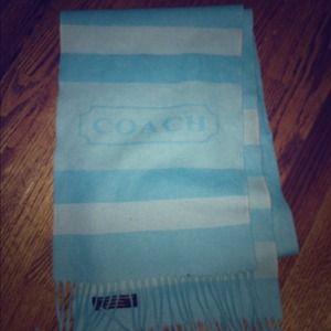 Authentic Coach blue scarf mint condition