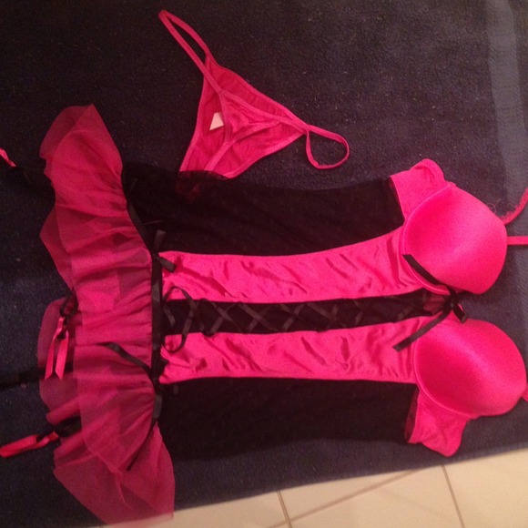 Pink lingerie