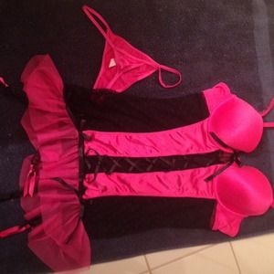 Pink lingerie