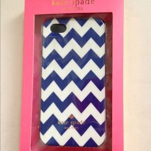 Kate spade aster blue chevron case for iPhone 5