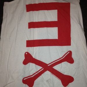 Eminem racer back tuxedo tank top.