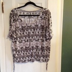 Ikat top with ties