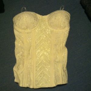 White lace corset