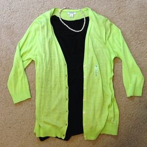 Lime green cardigan