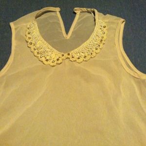 Adorable pearl and diamond collared shirt