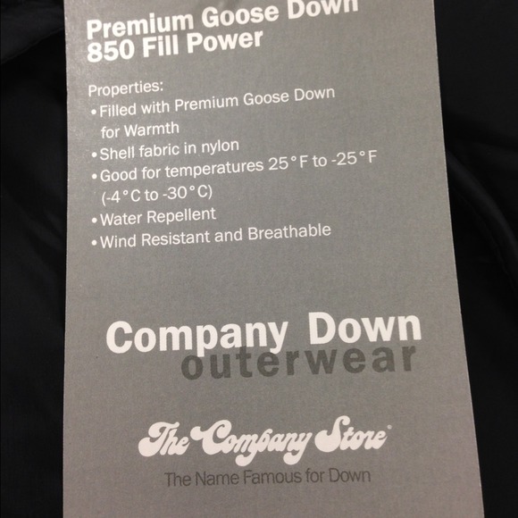 Company Store Down Coat NEW w/ tags Black medium