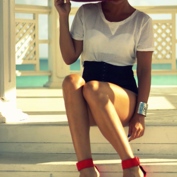 Zara Suede Leather High Heels Sandals Shoes Us7.5 - Picture 4 of 8