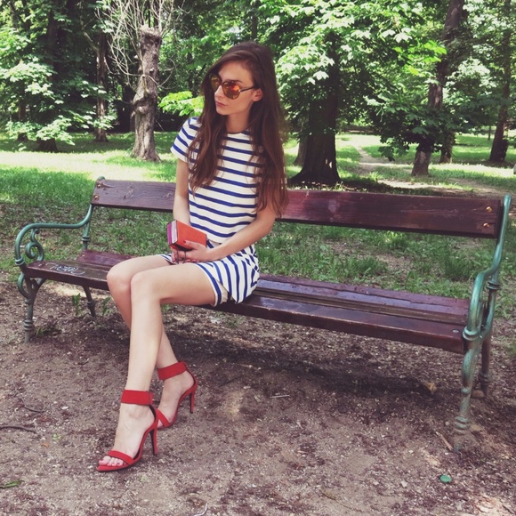 Zara Suede Leather High Heels Sandals Shoes Us7.5 - Picture 5 of 8