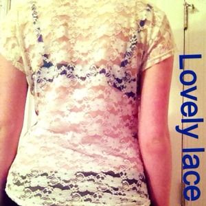 Cute lace back shirt