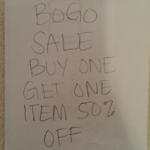 All items bogo 50% off