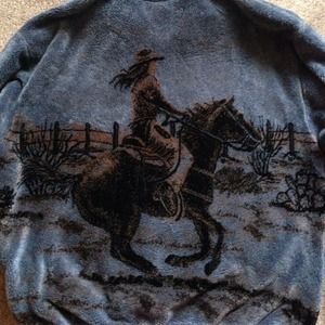 Blue Outback cowgirl fleece jacket