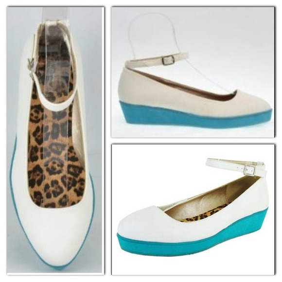 White platform flats