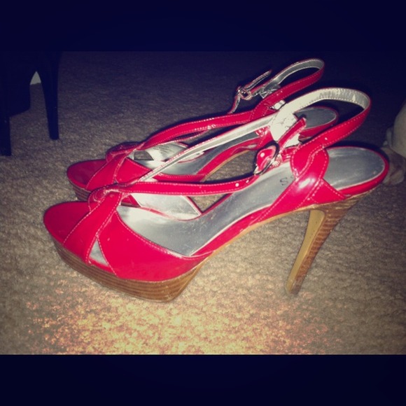 Red Guess High Heels