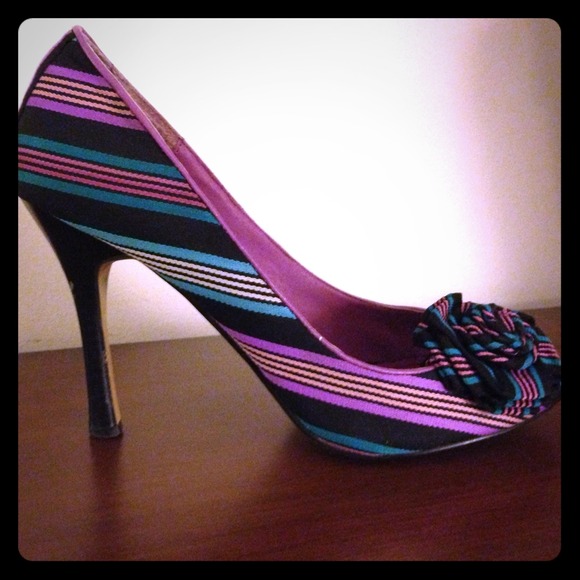 Stripped Dollhouse stilettos