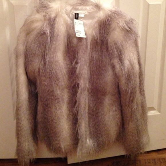 Brand new faux fur jacket
