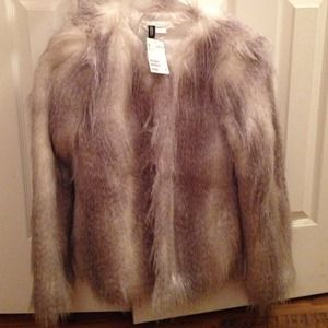 Brand new faux fur jacket