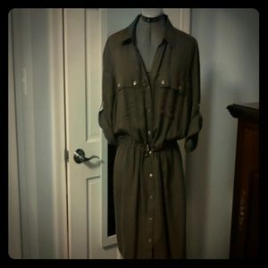 Sale! Michael Kors Lg Rayon Shirt Dress