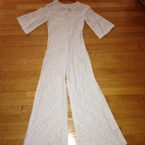 SOLD Chevron Bell Sleeve Bellbottom jumpsuit - Picture 4 of 4