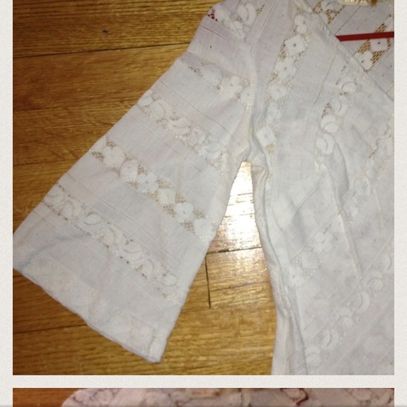 SOLD Chevron Bell Sleeve Bellbottom jumpsuit - Picture 3 of 4