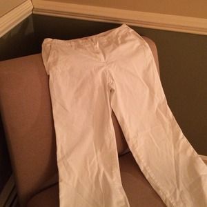White classic twill pants