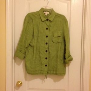 Green jacket for spring and summer