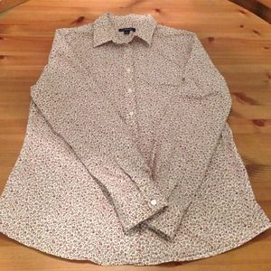 SOLD. Lands End flower print shirt