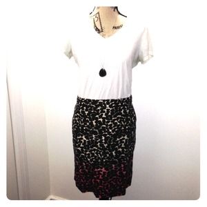 Jcrew wild cat ombré pencil skirt