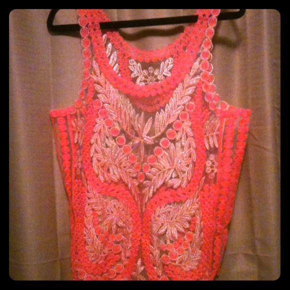 Gold and pink tank