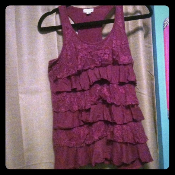 Purple layered top