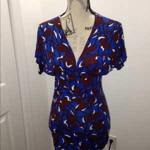 Tbag Los Angeles blue and brown top