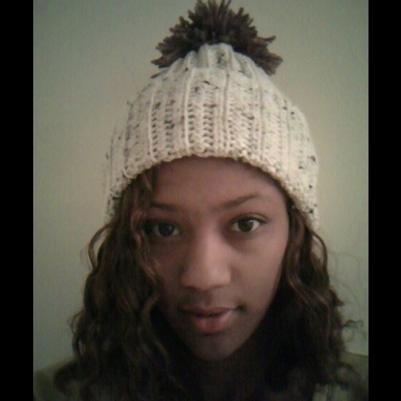 Slouchy Crochet Pom Pom Beanie - Picture 1 of 4