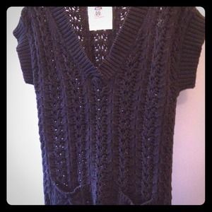 black knit sweater