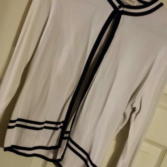 Navy and white cardigan - Picture 3 of 3