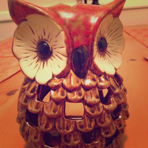 SOLD Owl tea light holder