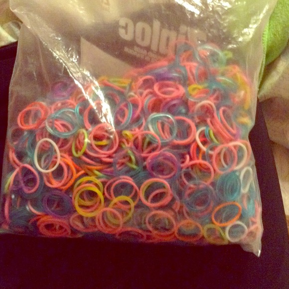 bag of rainbow loom rubberbands loom available